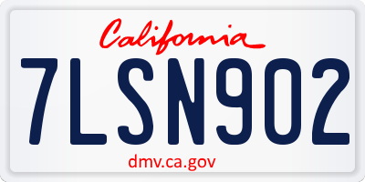 CA license plate 7LSN902