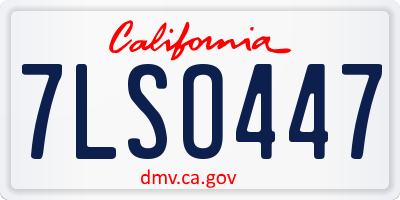 CA license plate 7LSO447