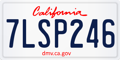 CA license plate 7LSP246