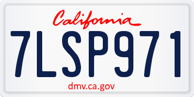CA license plate 7LSP971