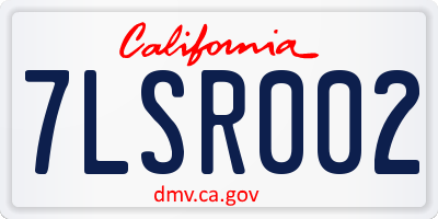 CA license plate 7LSR002