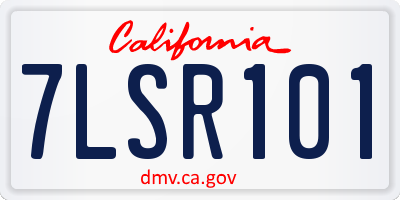 CA license plate 7LSR101