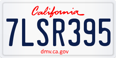 CA license plate 7LSR395