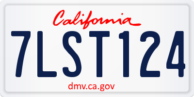 CA license plate 7LST124