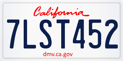 CA license plate 7LST452