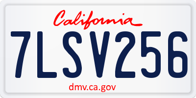 CA license plate 7LSV256