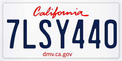 CA license plate 7LSY440