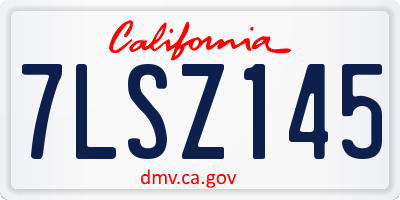 CA license plate 7LSZ145