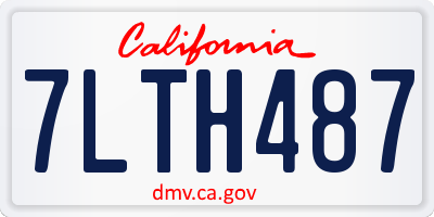 CA license plate 7LTH487