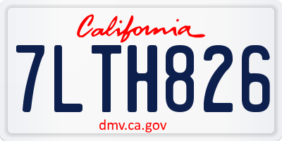 CA license plate 7LTH826