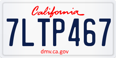 CA license plate 7LTP467