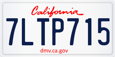 CA license plate 7LTP715