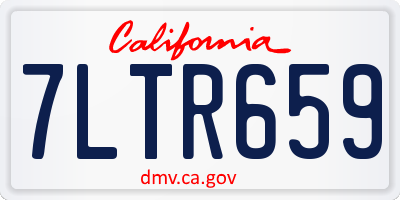 CA license plate 7LTR659