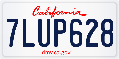 CA license plate 7LUP628