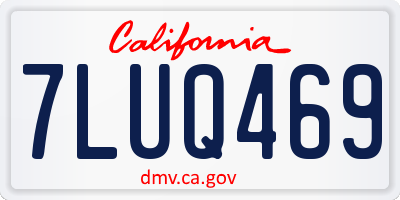 CA license plate 7LUQ469