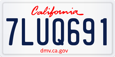 CA license plate 7LUQ691