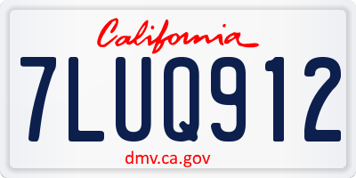 CA license plate 7LUQ912