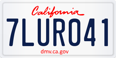 CA license plate 7LUR041
