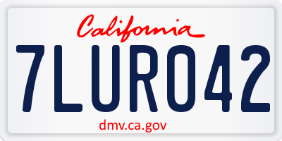 CA license plate 7LUR042