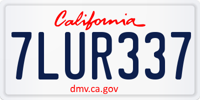 CA license plate 7LUR337