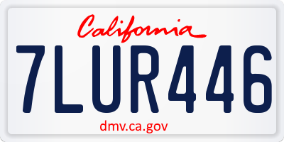 CA license plate 7LUR446