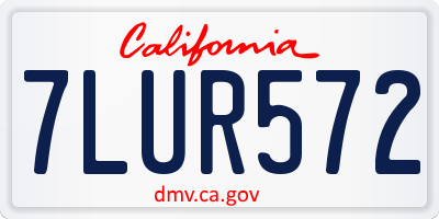 CA license plate 7LUR572