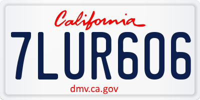 CA license plate 7LUR606