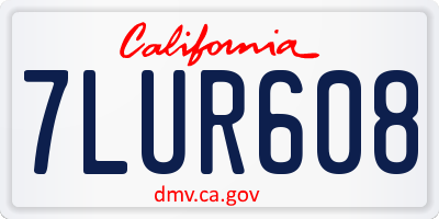 CA license plate 7LUR608