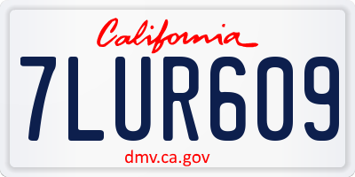 CA license plate 7LUR609