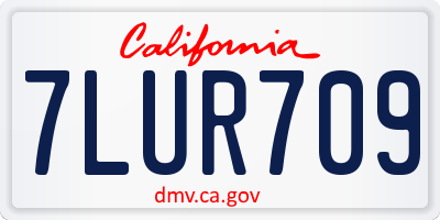 CA license plate 7LUR709