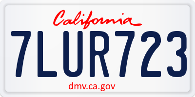CA license plate 7LUR723