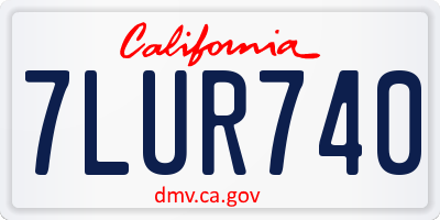 CA license plate 7LUR740
