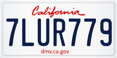 CA license plate 7LUR779