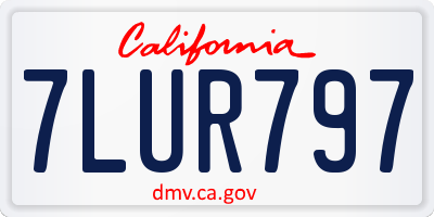CA license plate 7LUR797