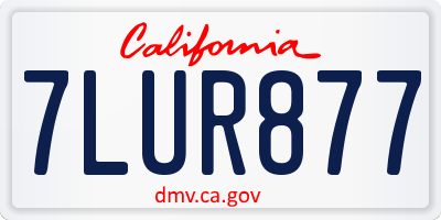 CA license plate 7LUR877
