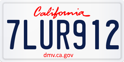 CA license plate 7LUR912