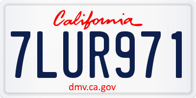 CA license plate 7LUR971