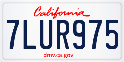 CA license plate 7LUR975