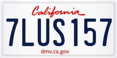 CA license plate 7LUS157