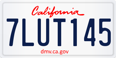 CA license plate 7LUT145