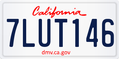 CA license plate 7LUT146