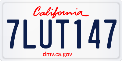 CA license plate 7LUT147