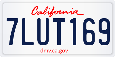 CA license plate 7LUT169