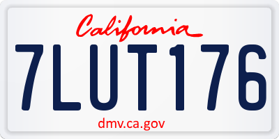 CA license plate 7LUT176