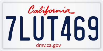 CA license plate 7LUT469