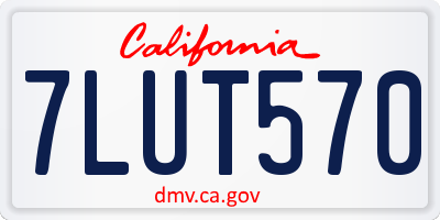 CA license plate 7LUT570