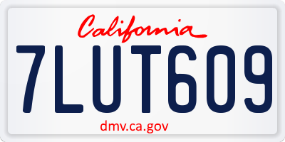 CA license plate 7LUT609