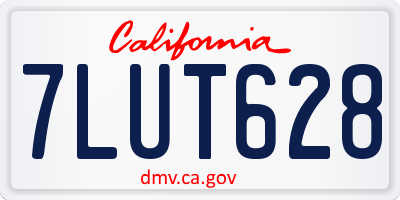CA license plate 7LUT628