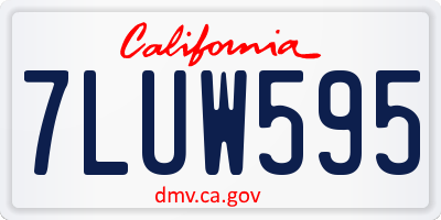 CA license plate 7LUW595