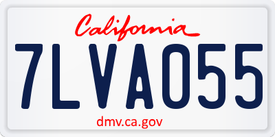CA license plate 7LVA055